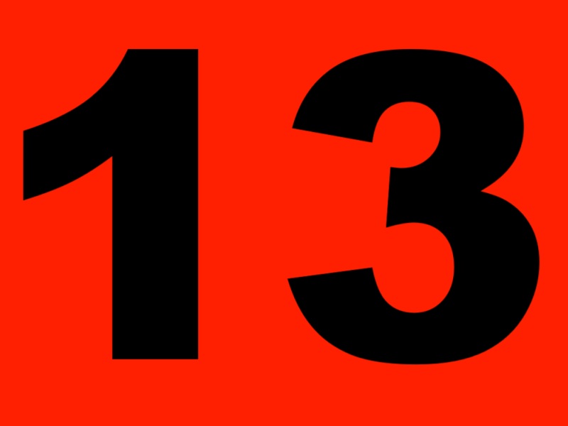 13. Thirteen
