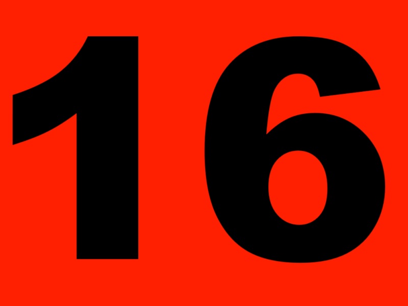 16. Sixteen