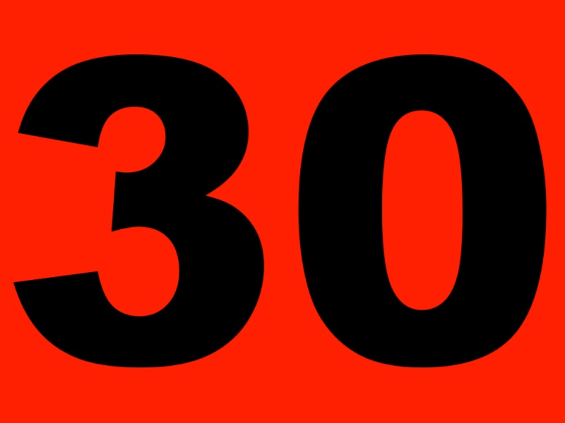 30. Thirty