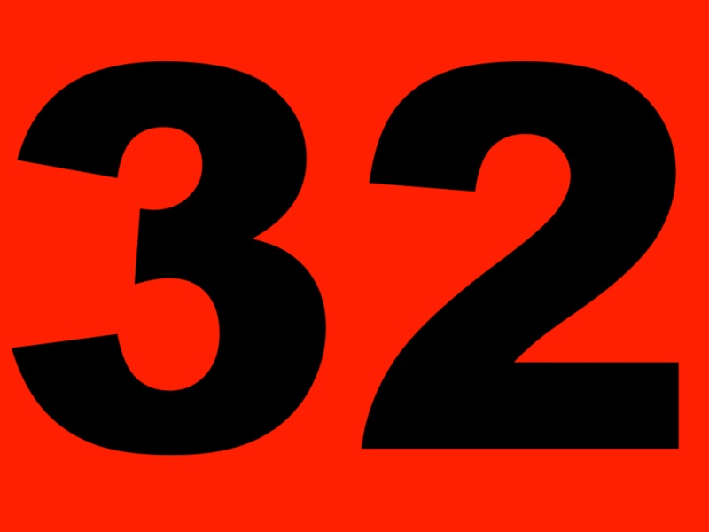 32. Thirty-Two